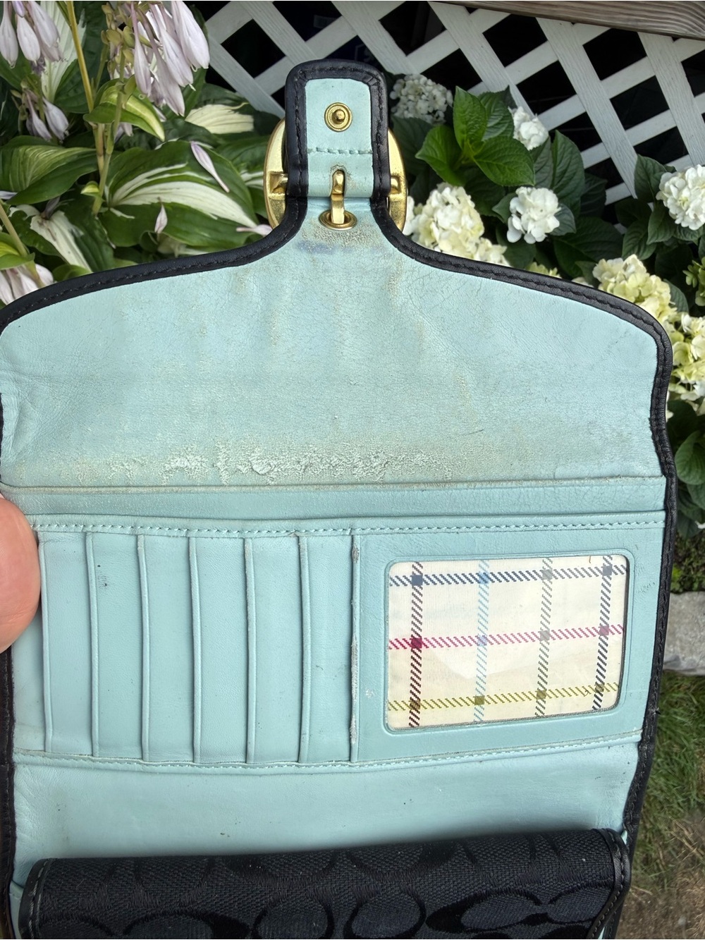 Coach Bleeker Tattersall Signature Y2K Vintage Wallet - Picture 9 of 12